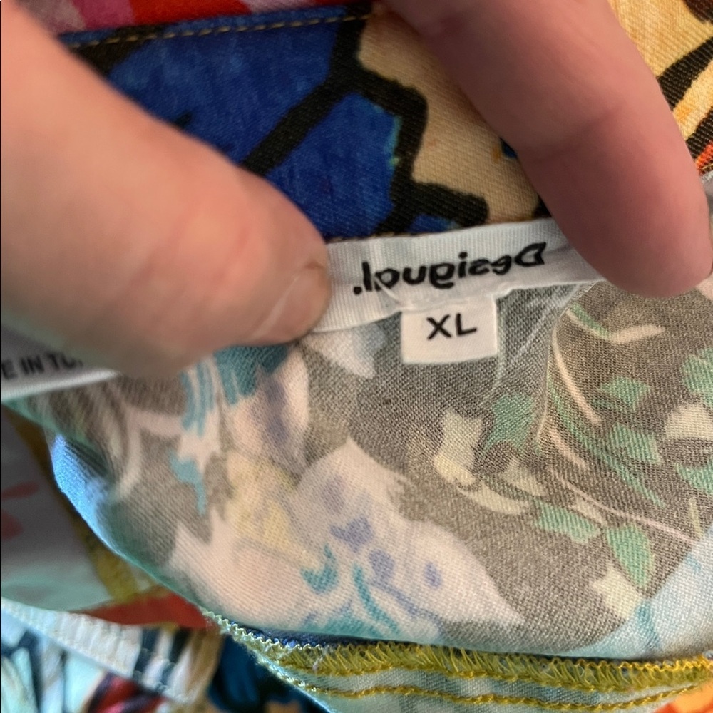 Desigual Multicolor Floral Patchwork Button Up Mi… - image 7